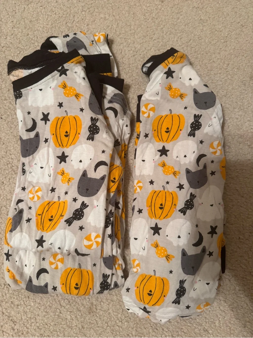 Kids Halloween Pumpkin & Cat Costume Set - Gray & Orange